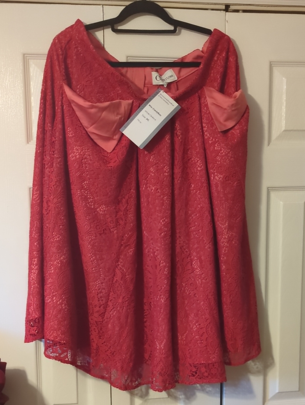 Miss Candyfloss Coral Lace A-Line Skirt New With Tags